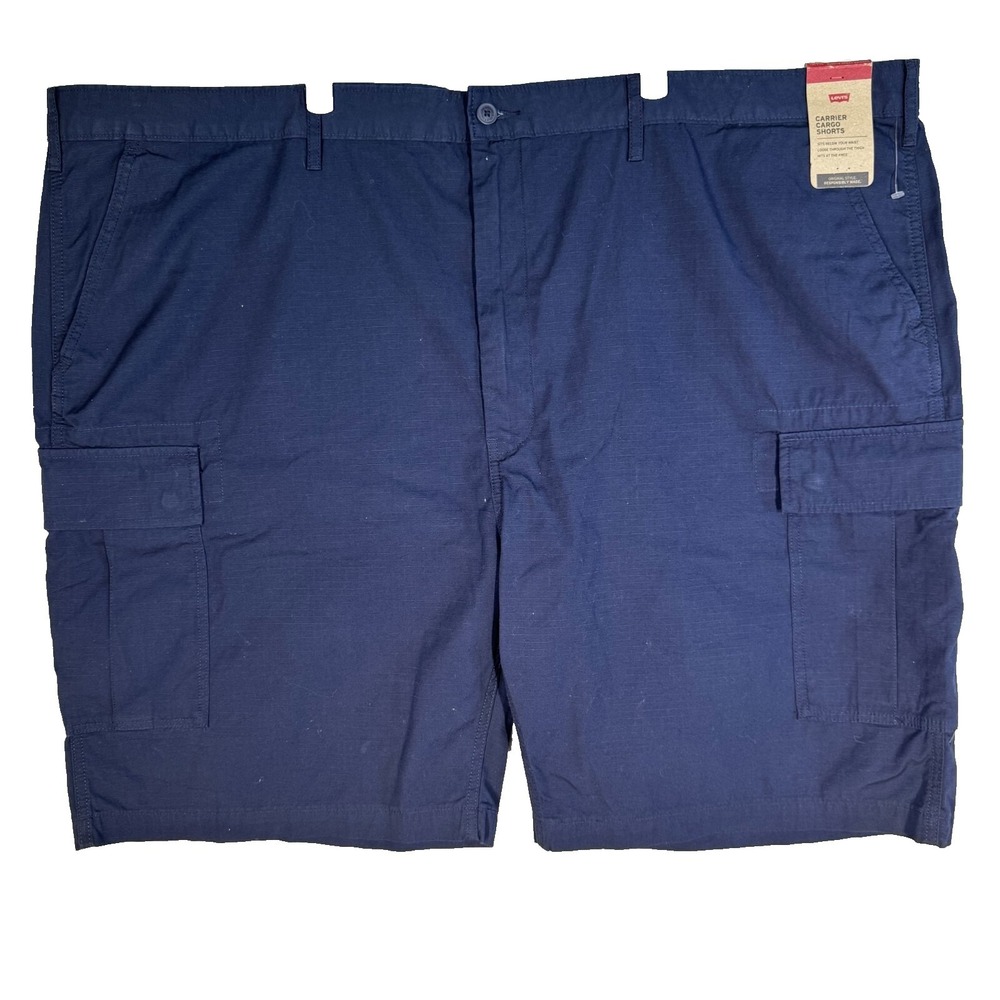 Levi's Men's Carrier Cargo Shorts 52 Navy 100% Cotton High-Rise Loose Fit